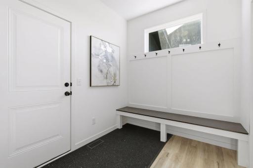 Mudroom off of 3 car garage