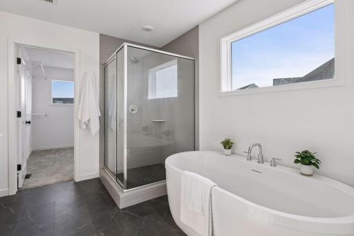 luxurious soaking tub
