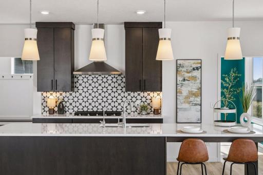 Stylish hood and backsplash