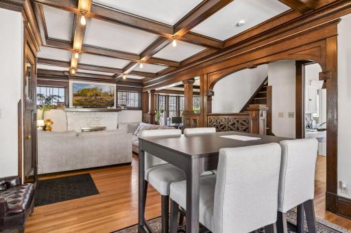 Small dining area with kitchen to the right