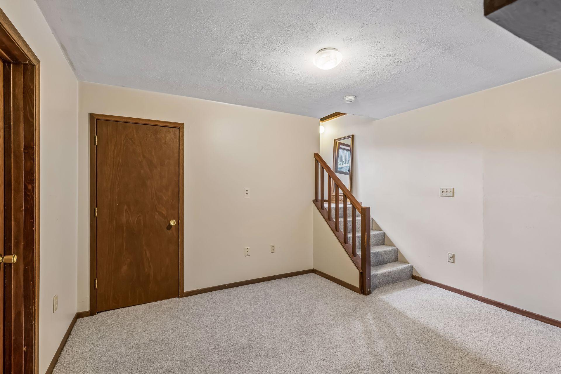 Staircase to lower level.