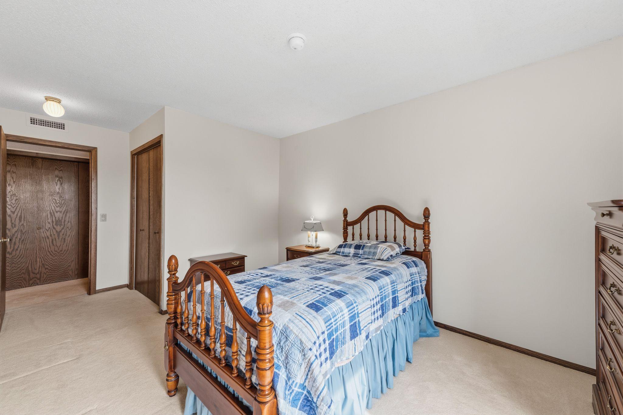 The 2nd bedroom features a large closet