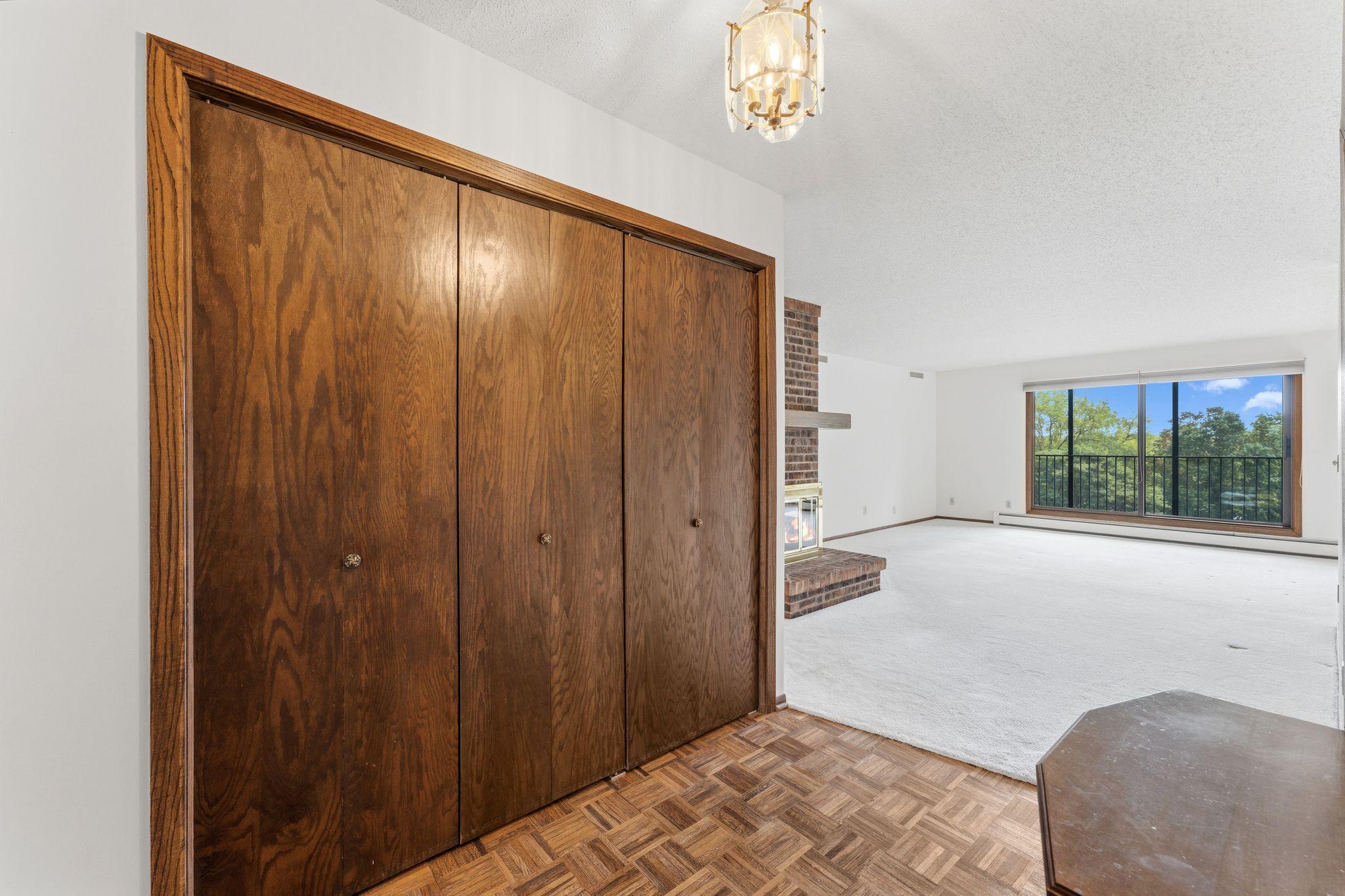 Step into the spacious foyer with ample closet space.