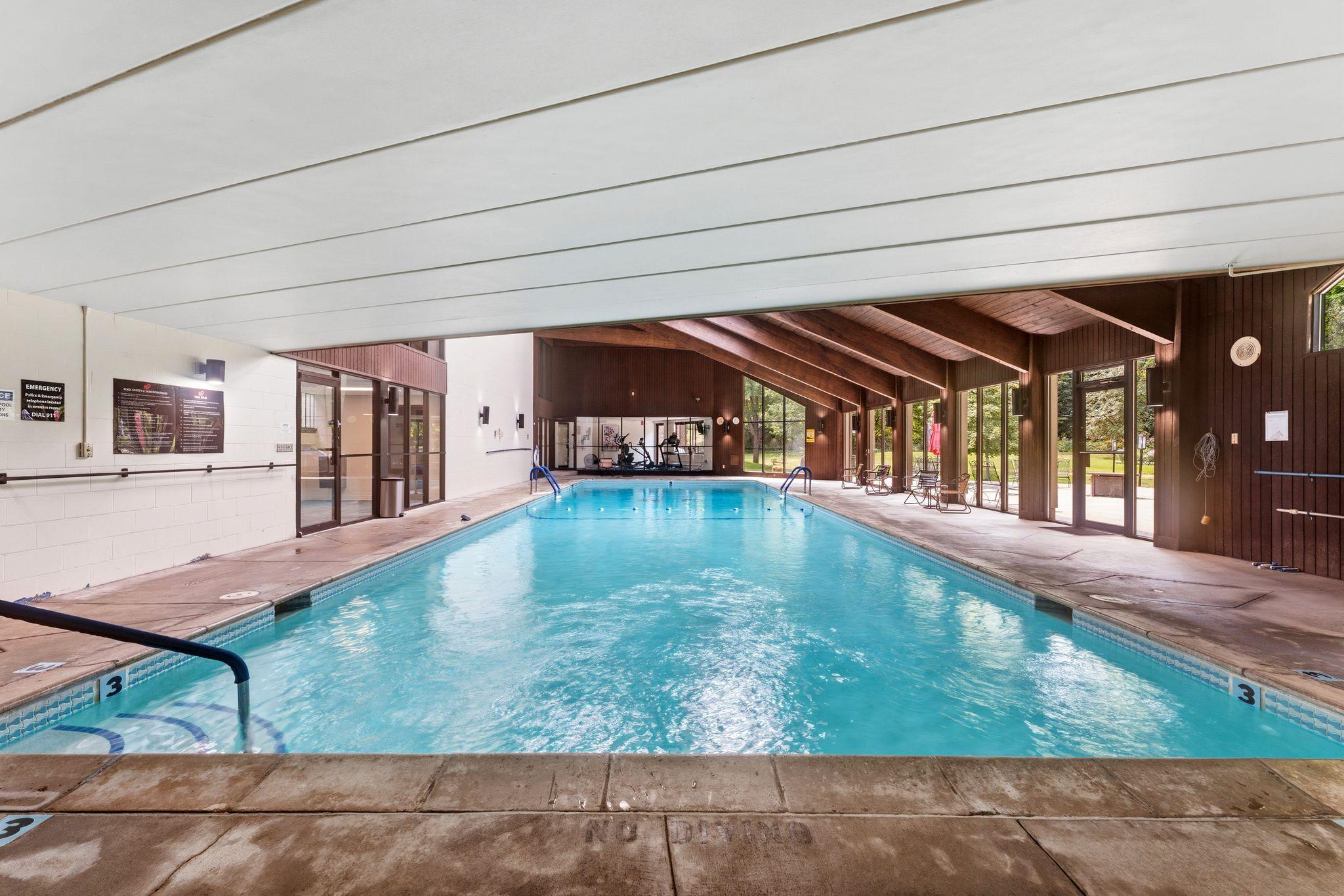 Indoor heated pool.