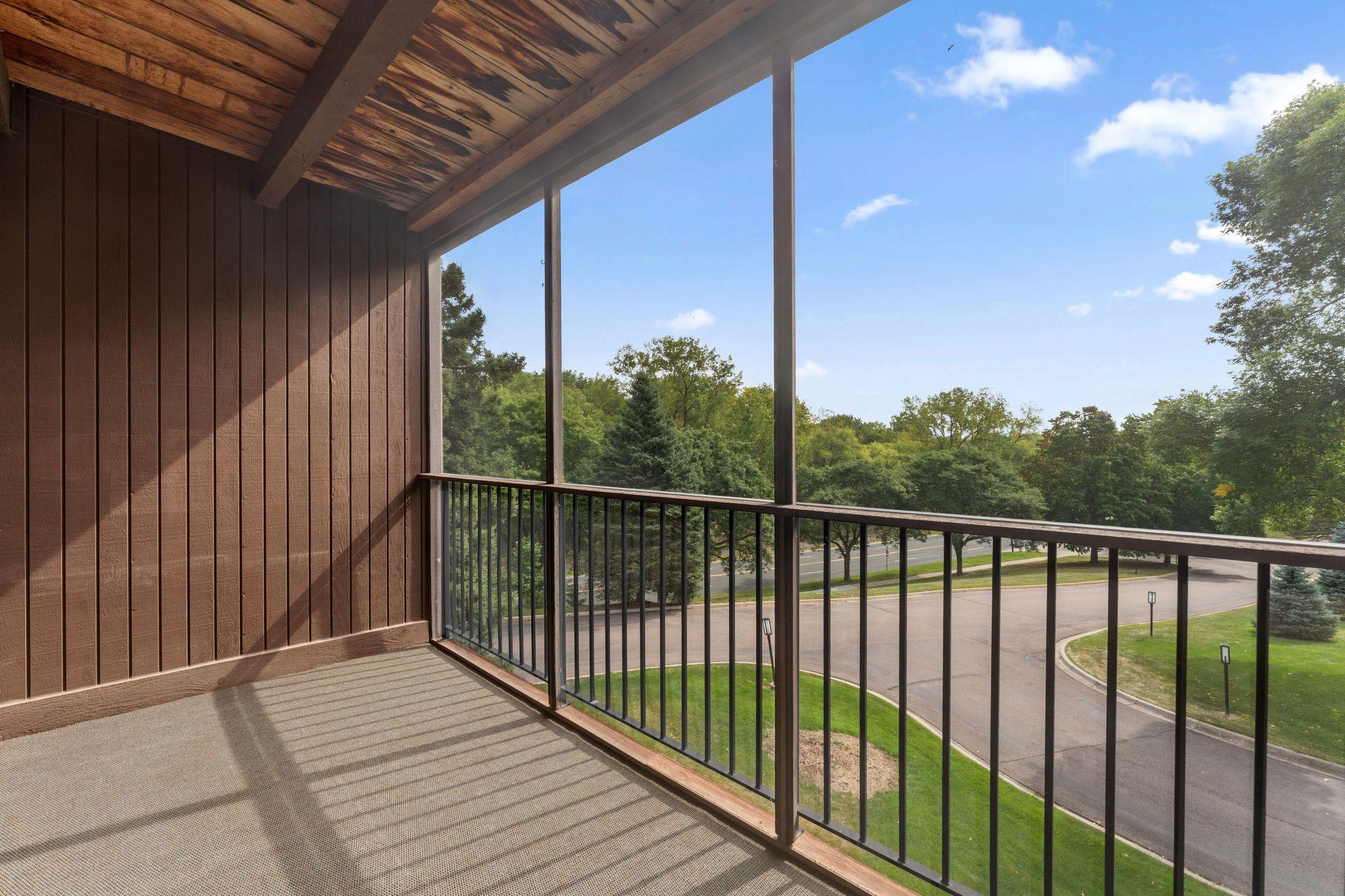 Lovely porch space for relaxing outdoors.