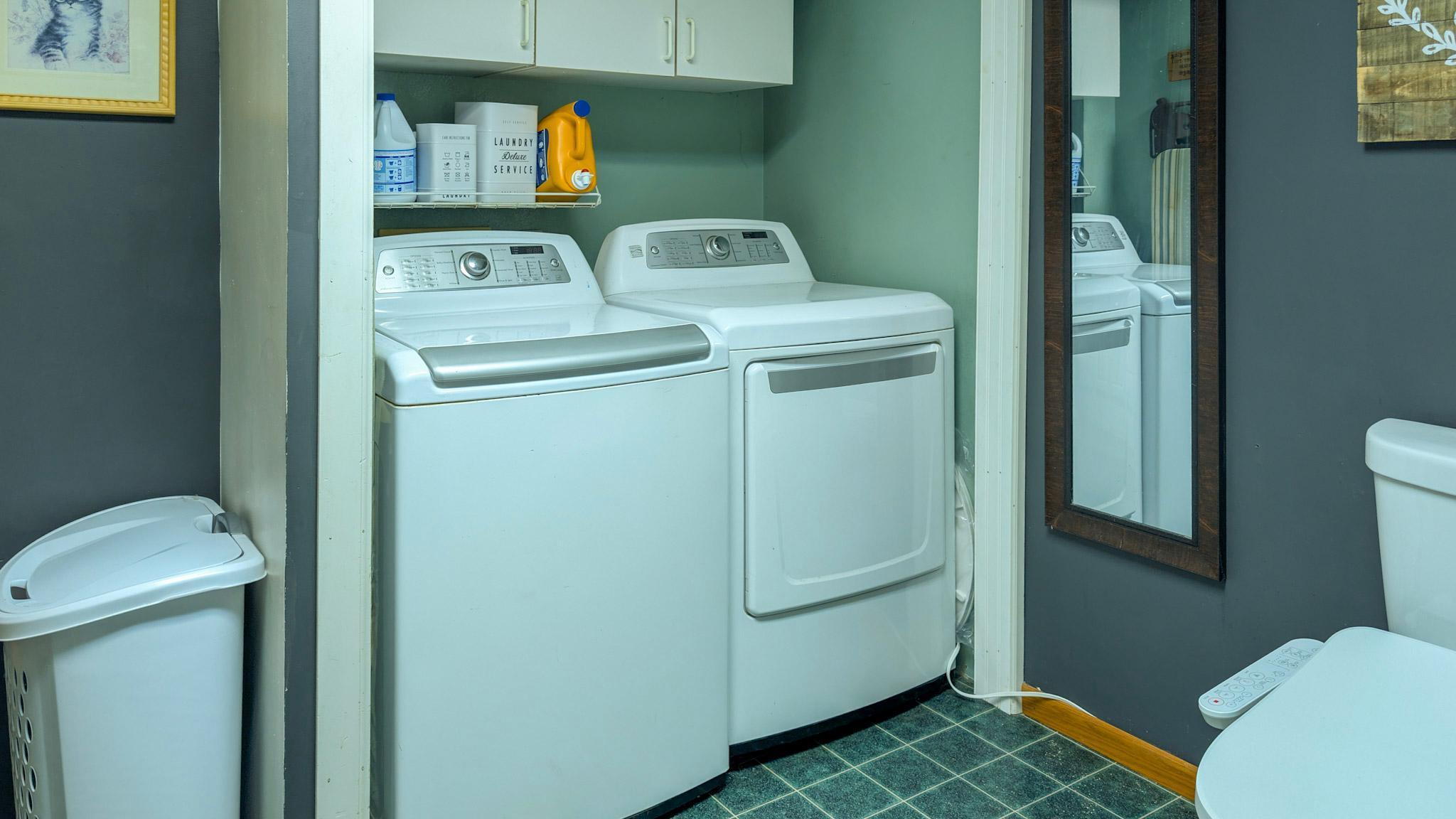 Laundry in Main Bathroom