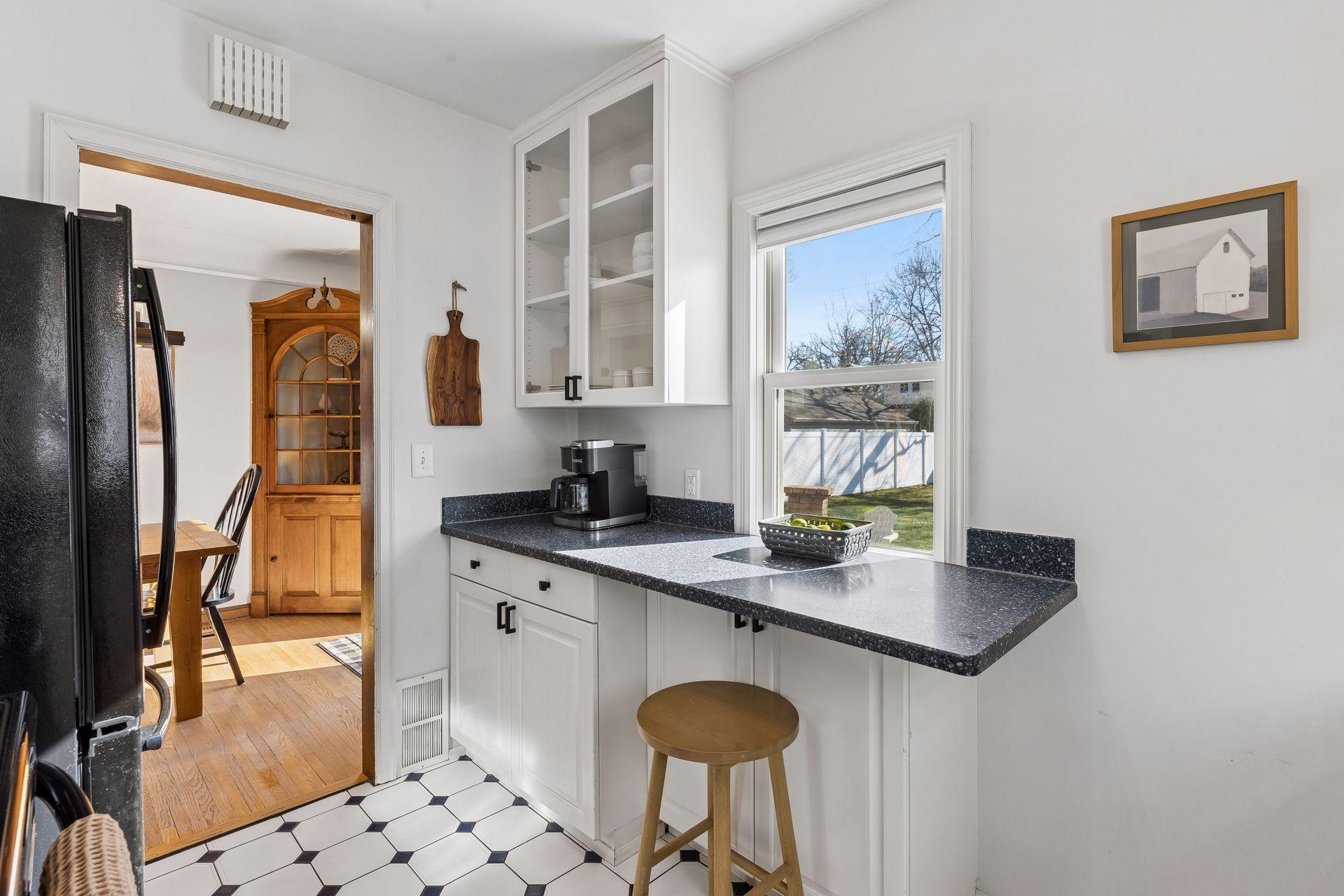 Check out the set of cabinets with the beautiful glass doors!