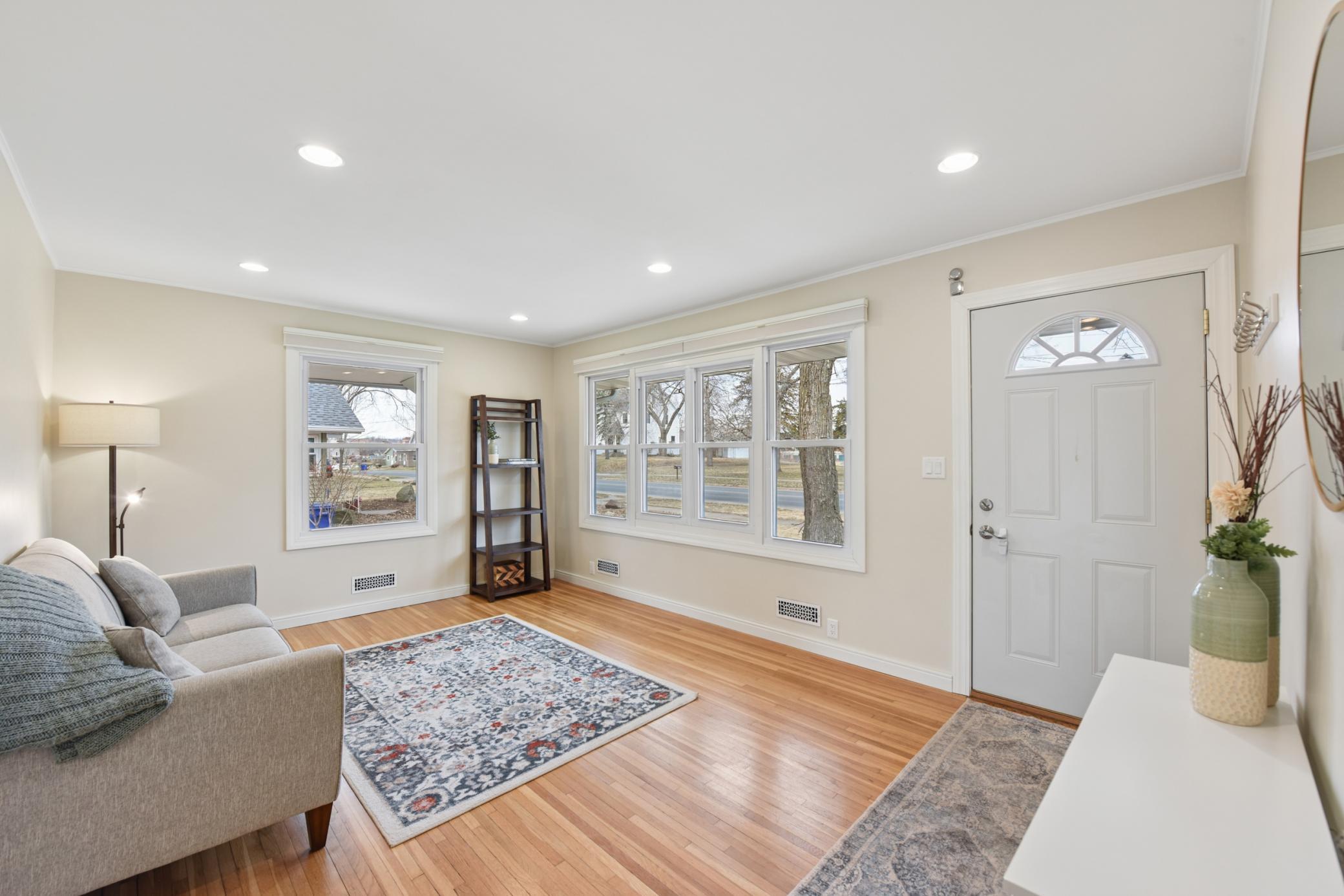 Light & bright with views of the front yard.