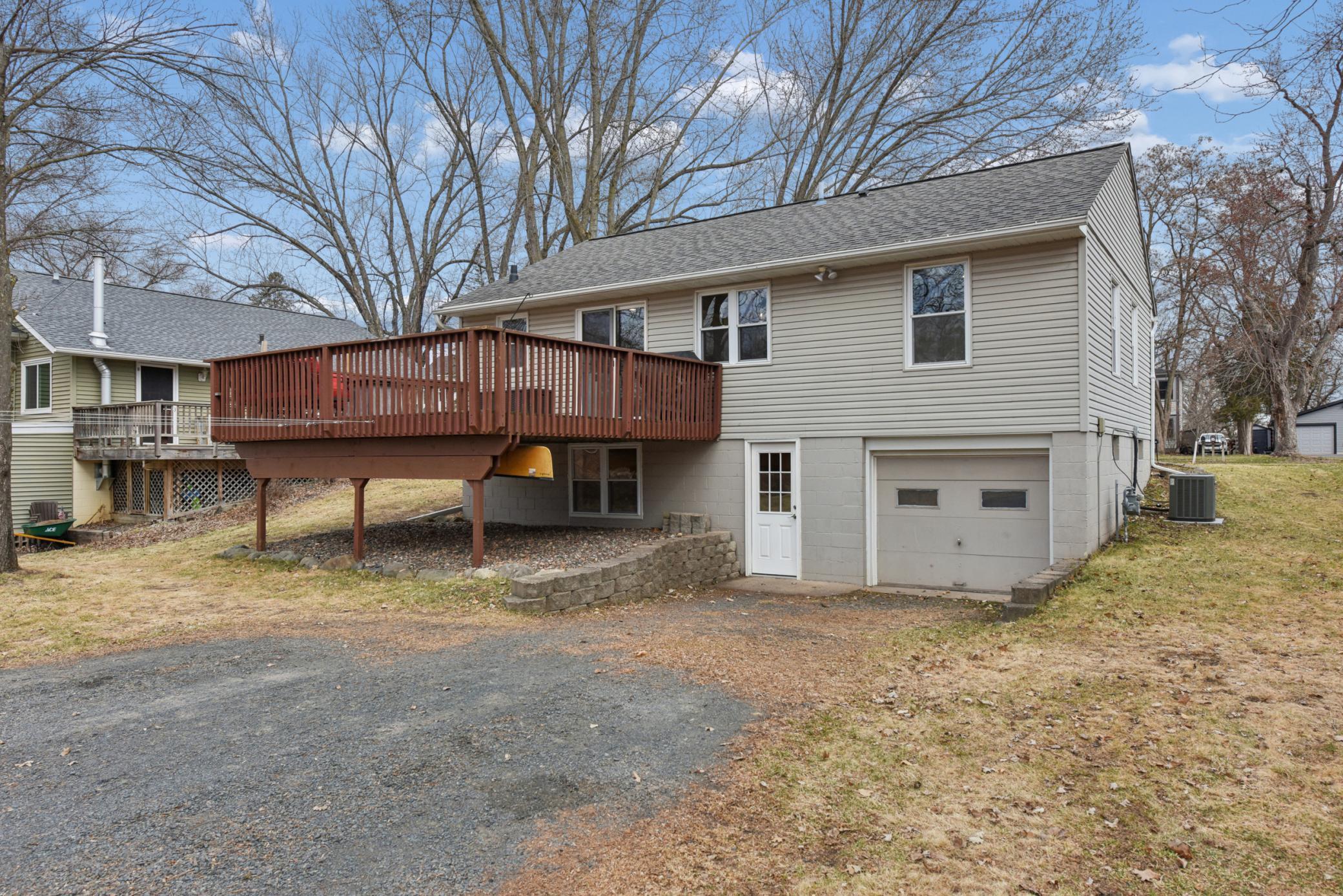 View from the driveway in the back of the home.