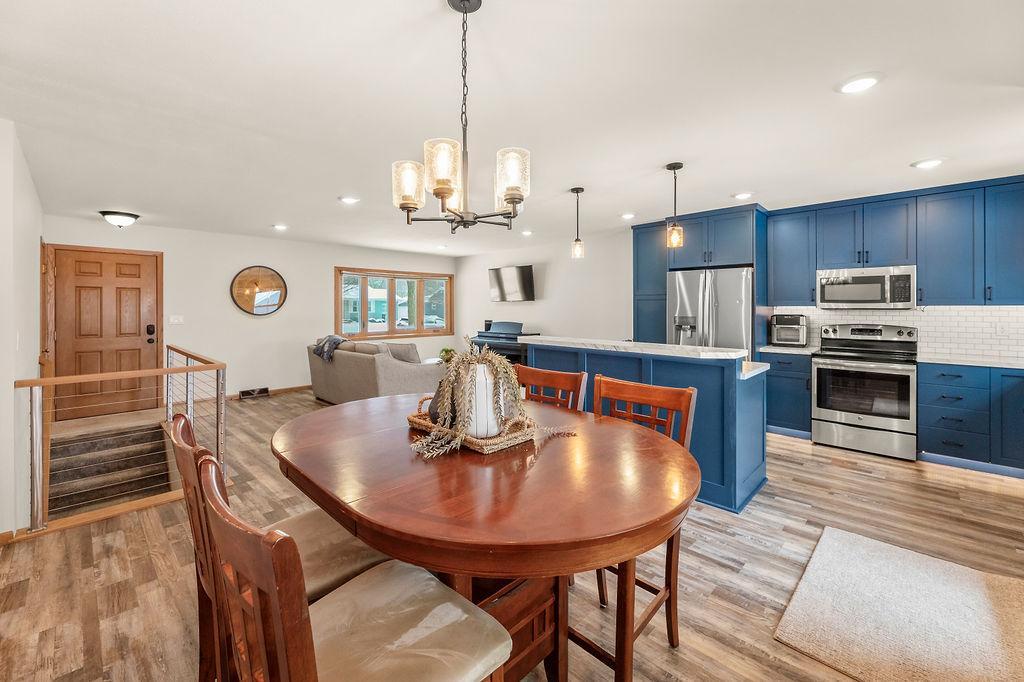 Dining view to living & kitchen