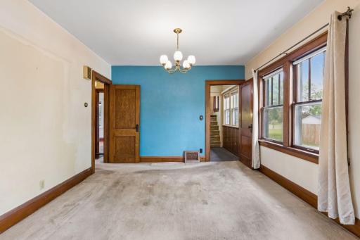 The formal dining room is perfect for gatherings.