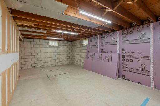 Unfinished basement waiting for your finishing touches!