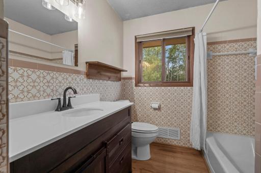 Main level full bath.