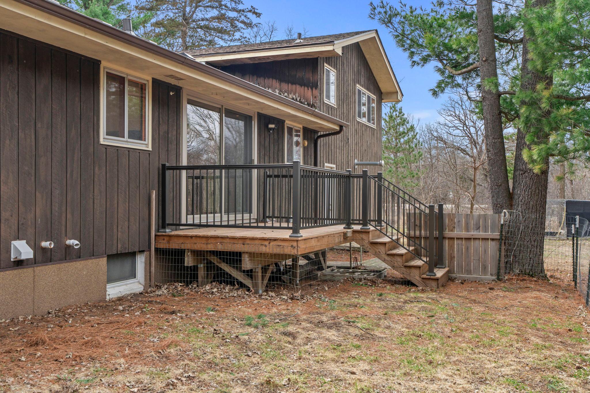 Back deck is perfect for evening relaxation.