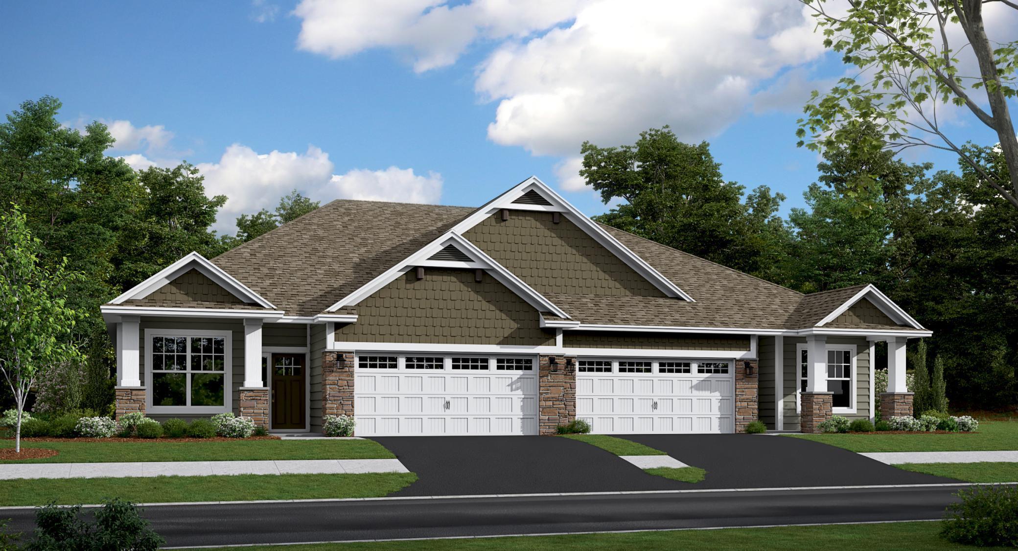 (Photo of an exterior rendering, actual homes finishes will vary) The Mulberry has a stunning exterior!
