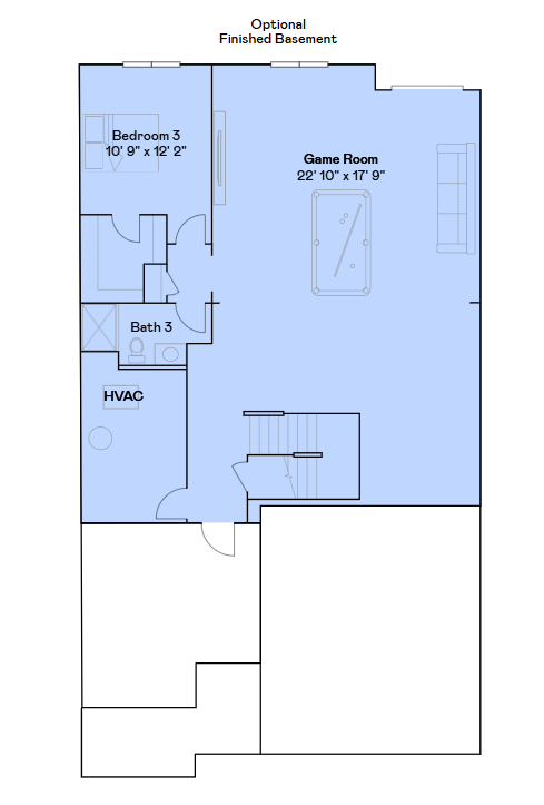 Mulberry finished walkout lower level.