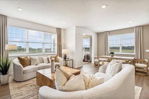 (Photo of a decorated model, actual homes finishes will vary) Each room flows perfectly to the next with one-level living.