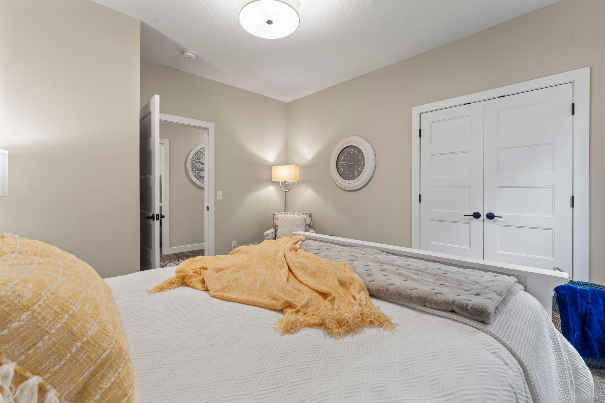 Guest bedroom/den looking out towards the hallway.