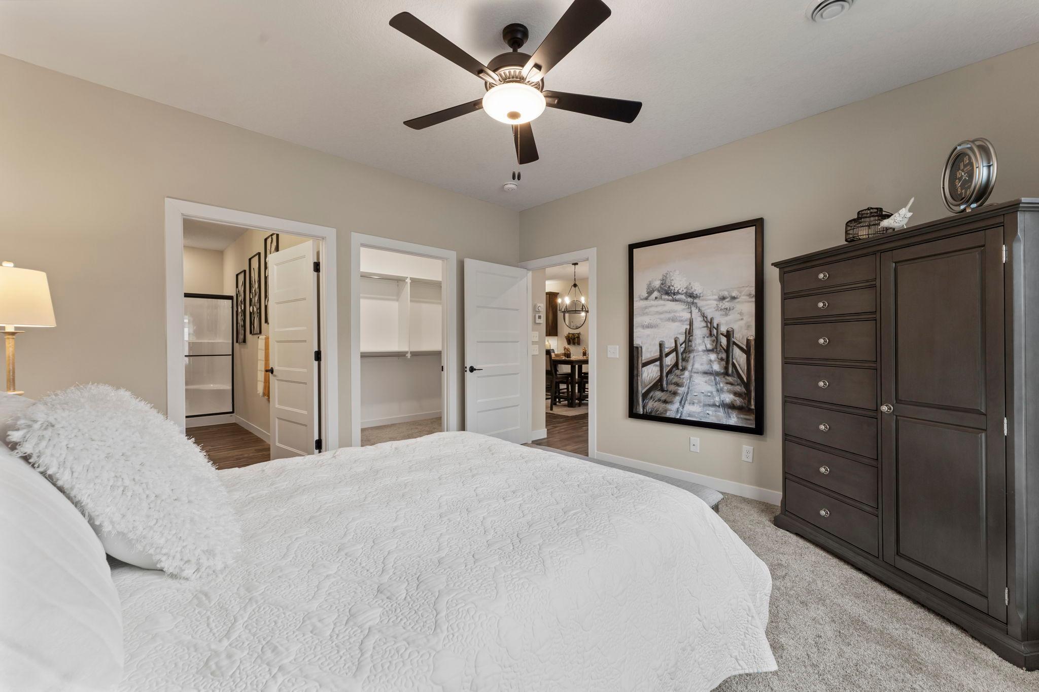 You can see the location of the walk in closet and primary bath in this photo.