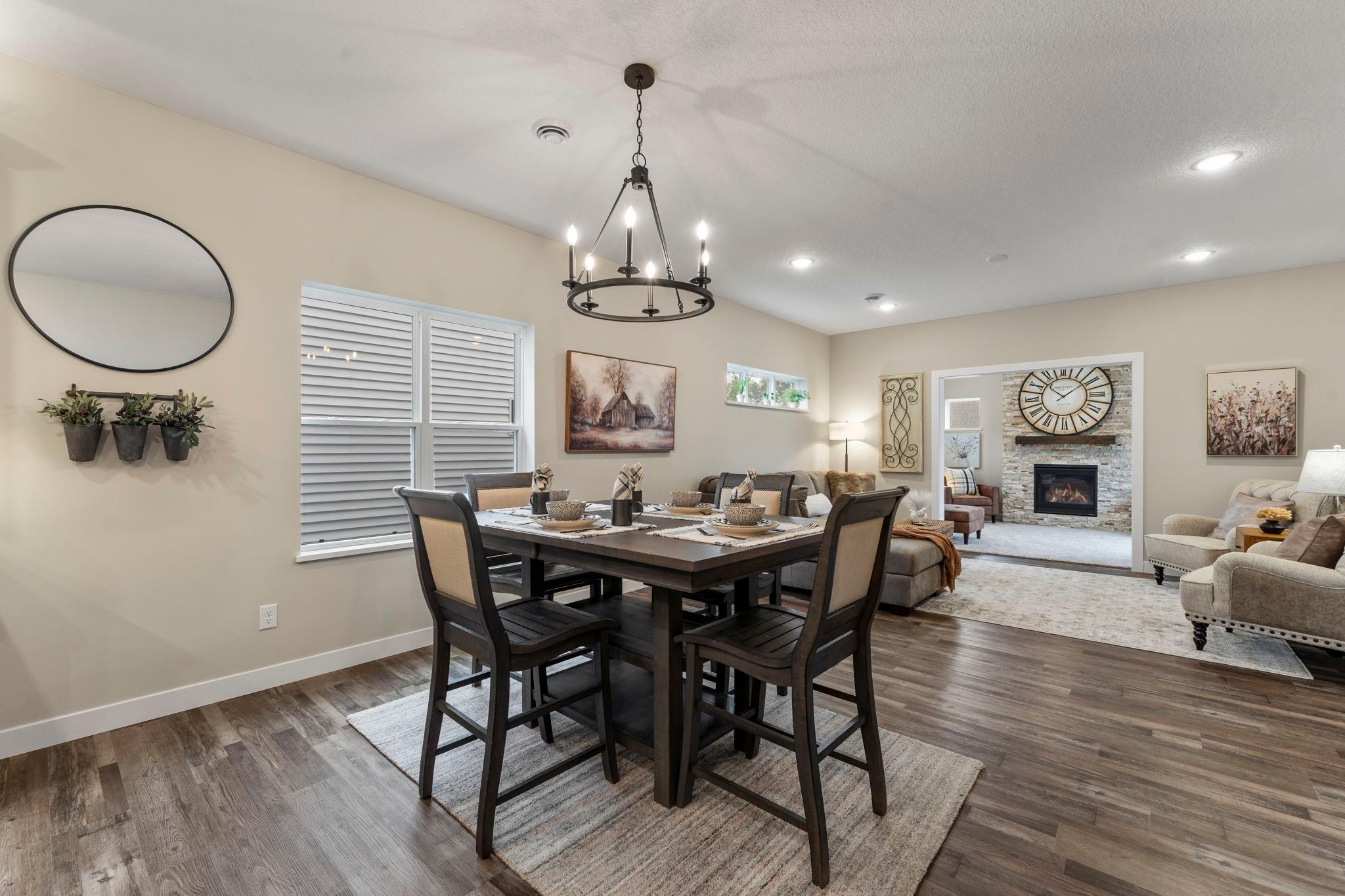 Don't think you have to stop entertaining - there is so much space in the open concept floor plan!