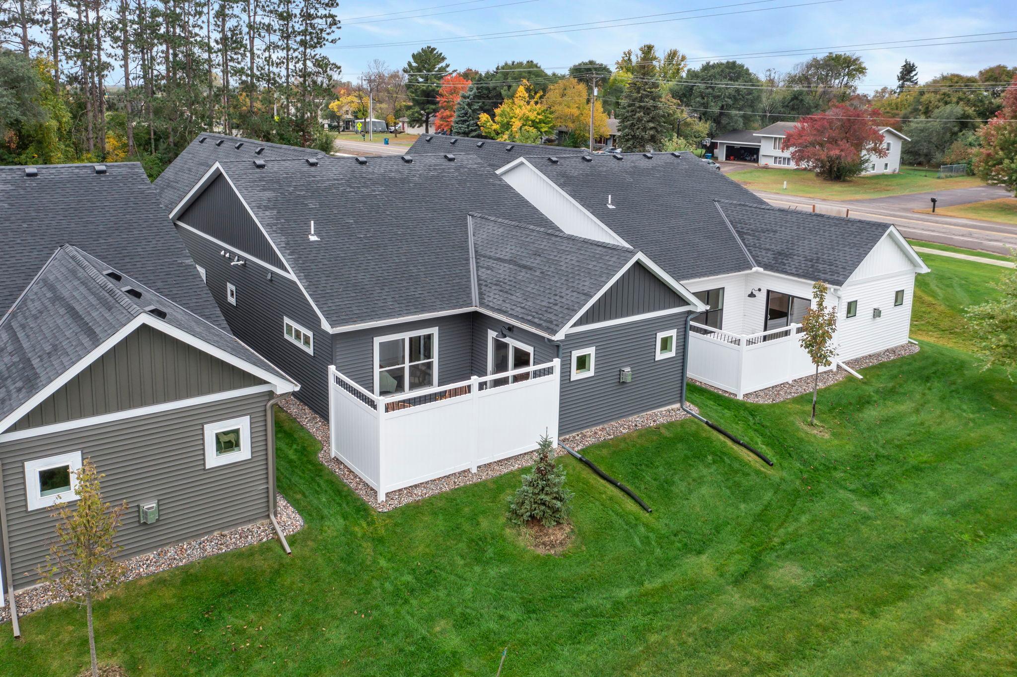 Ariel view of the house.