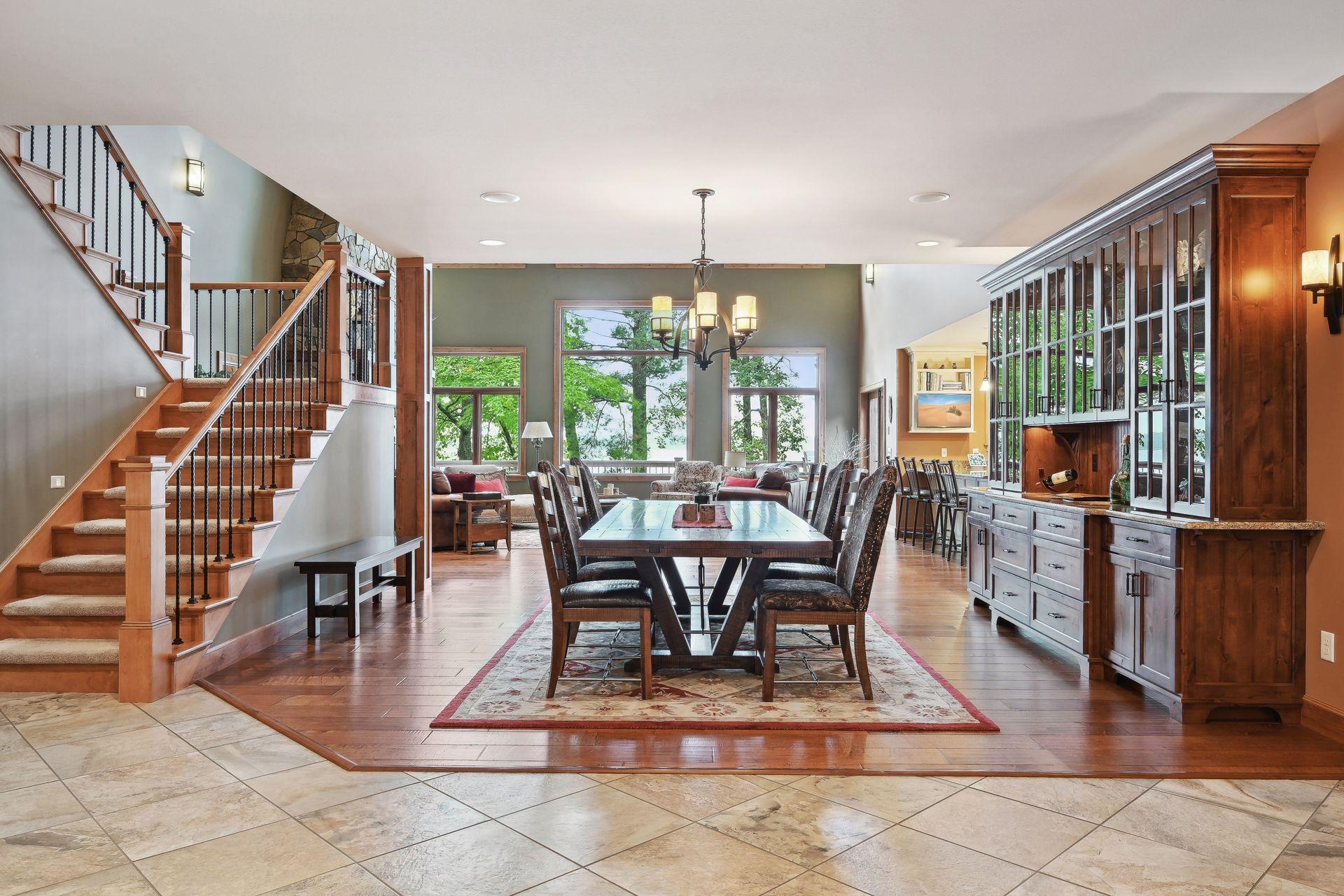 The view from the front entry invites you in and hints at the details that make this a truly exceptional home