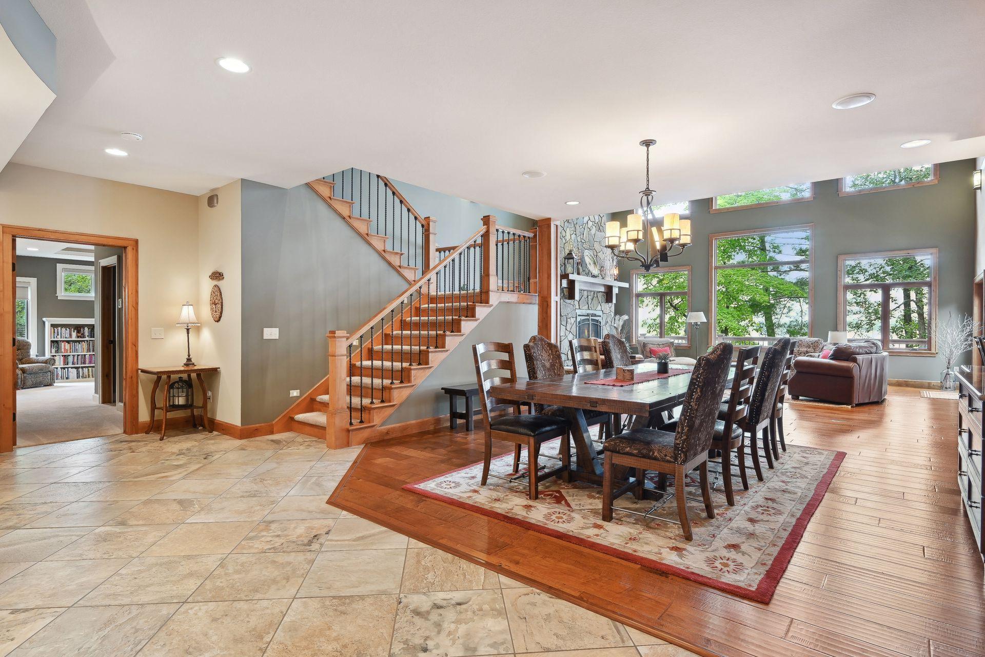 Lovely open floor plan creates a perfect balance of modern luxury finishes and charming character