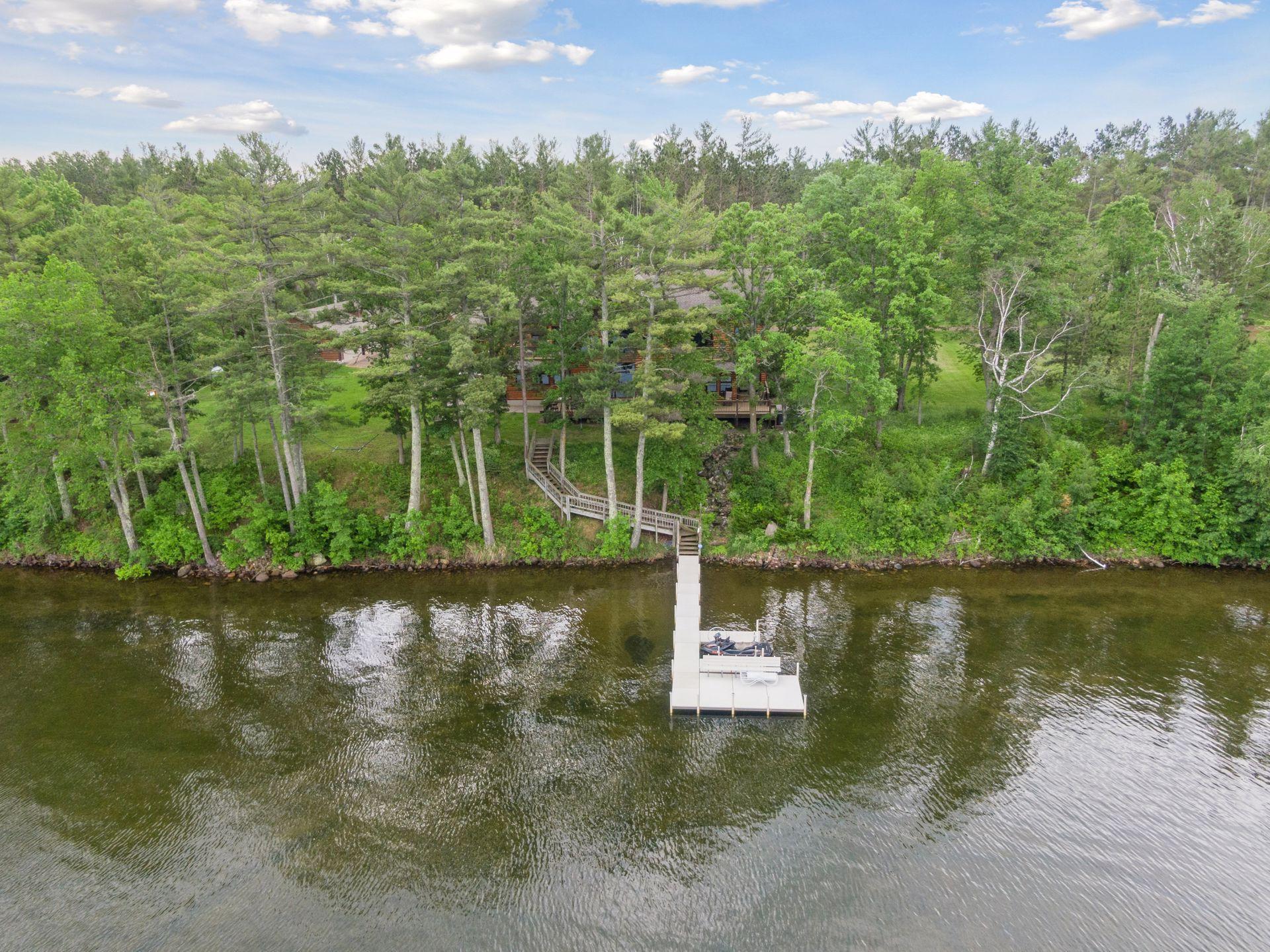 Drone shot looking east from Sturgeon Lake