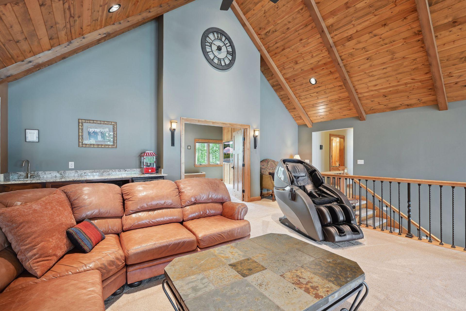 Loft area is a perfect casual spot to relax with a good book or just sit back and enjoy the view