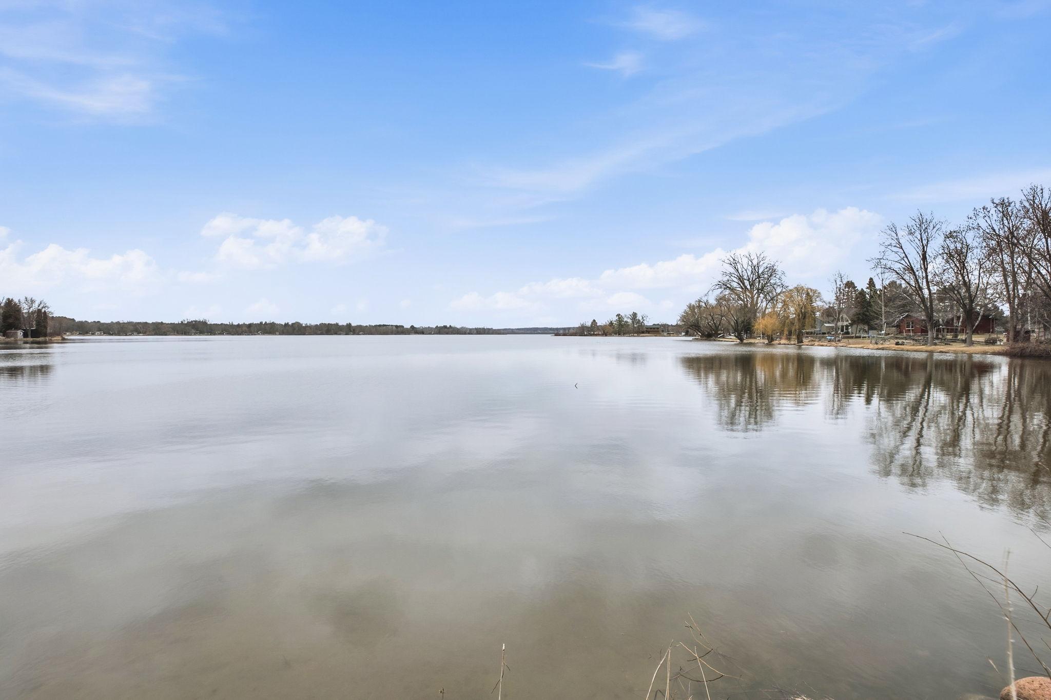 Stunning lake views provide a breathtaking backdrop for entertaining and daily living.