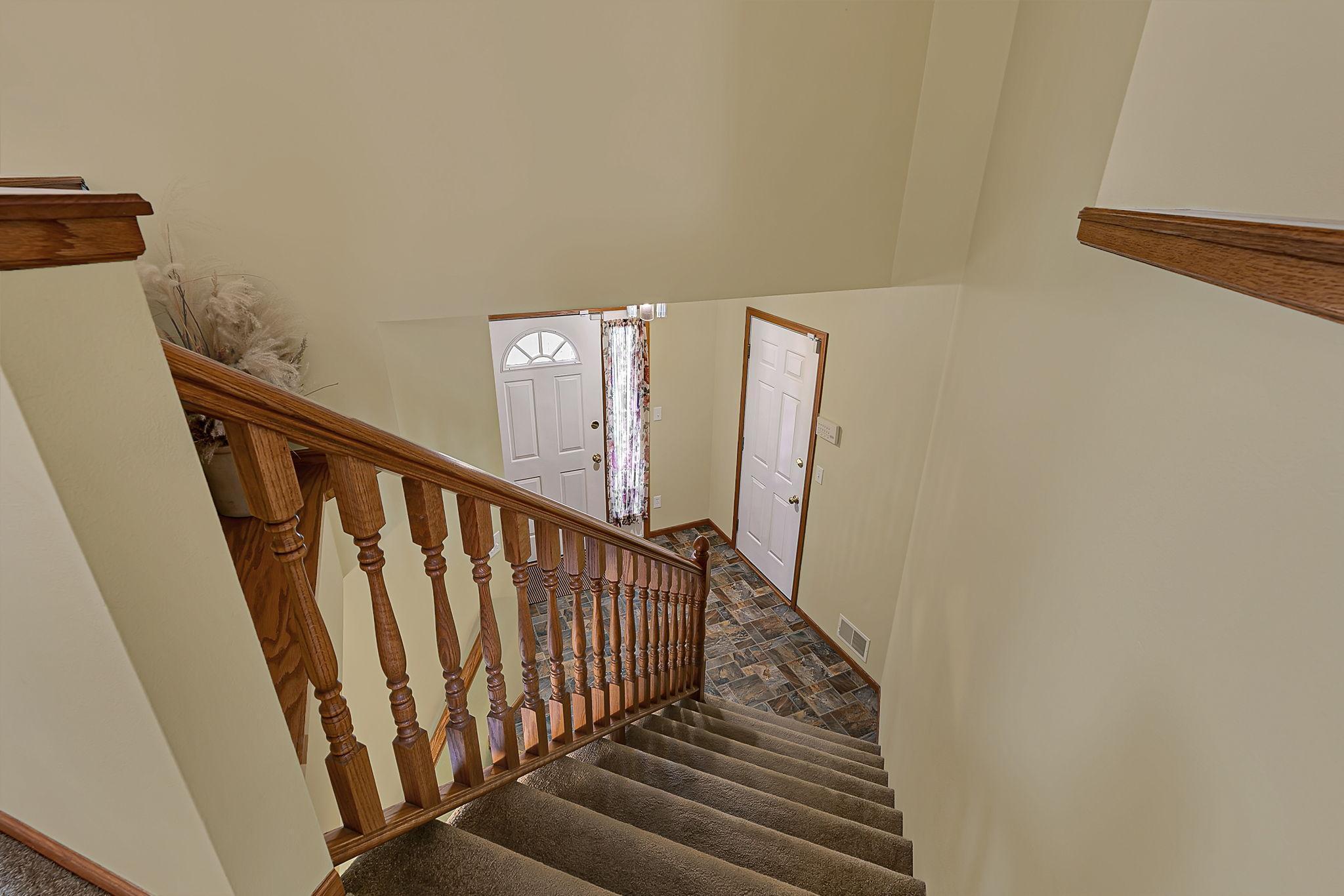 Walk down to your welcoming foyer.