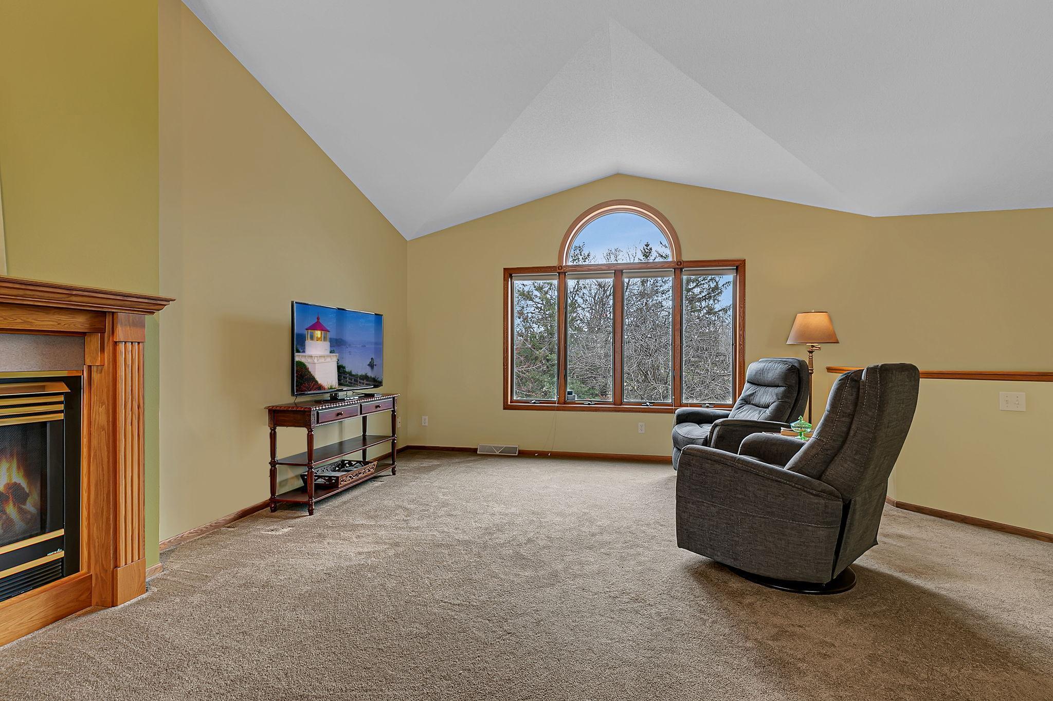 Step into the front living room to relax.