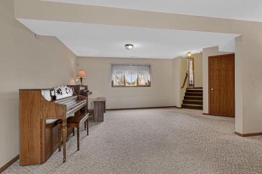 Spacious lower level complements the homeâs main living areas while providing versatile functionality.