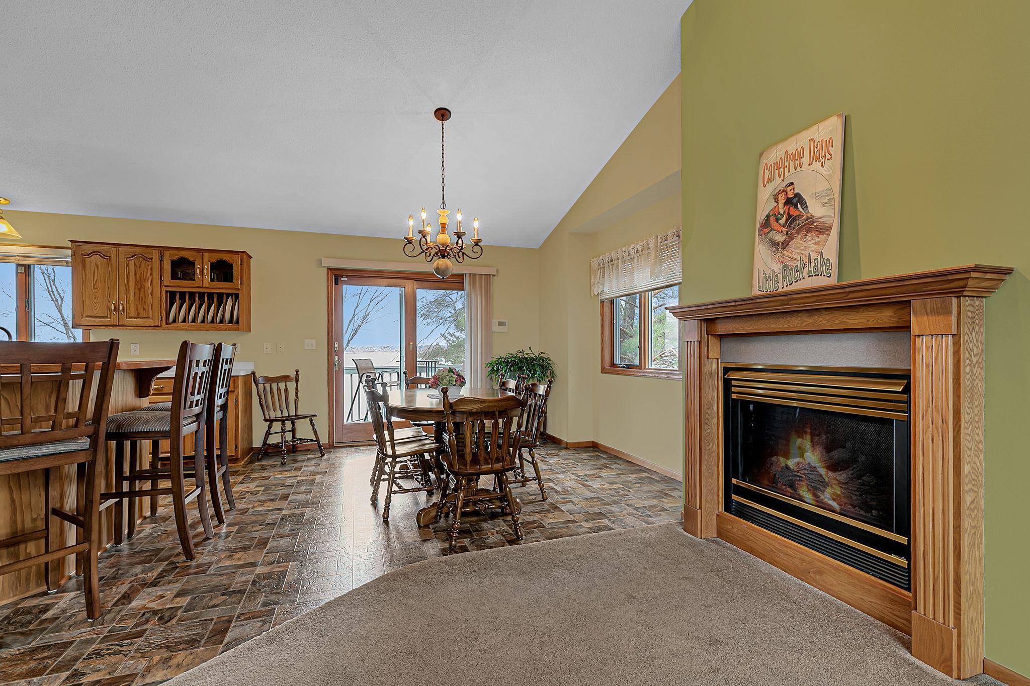 Intimate dining space adjacent to the kitchen.