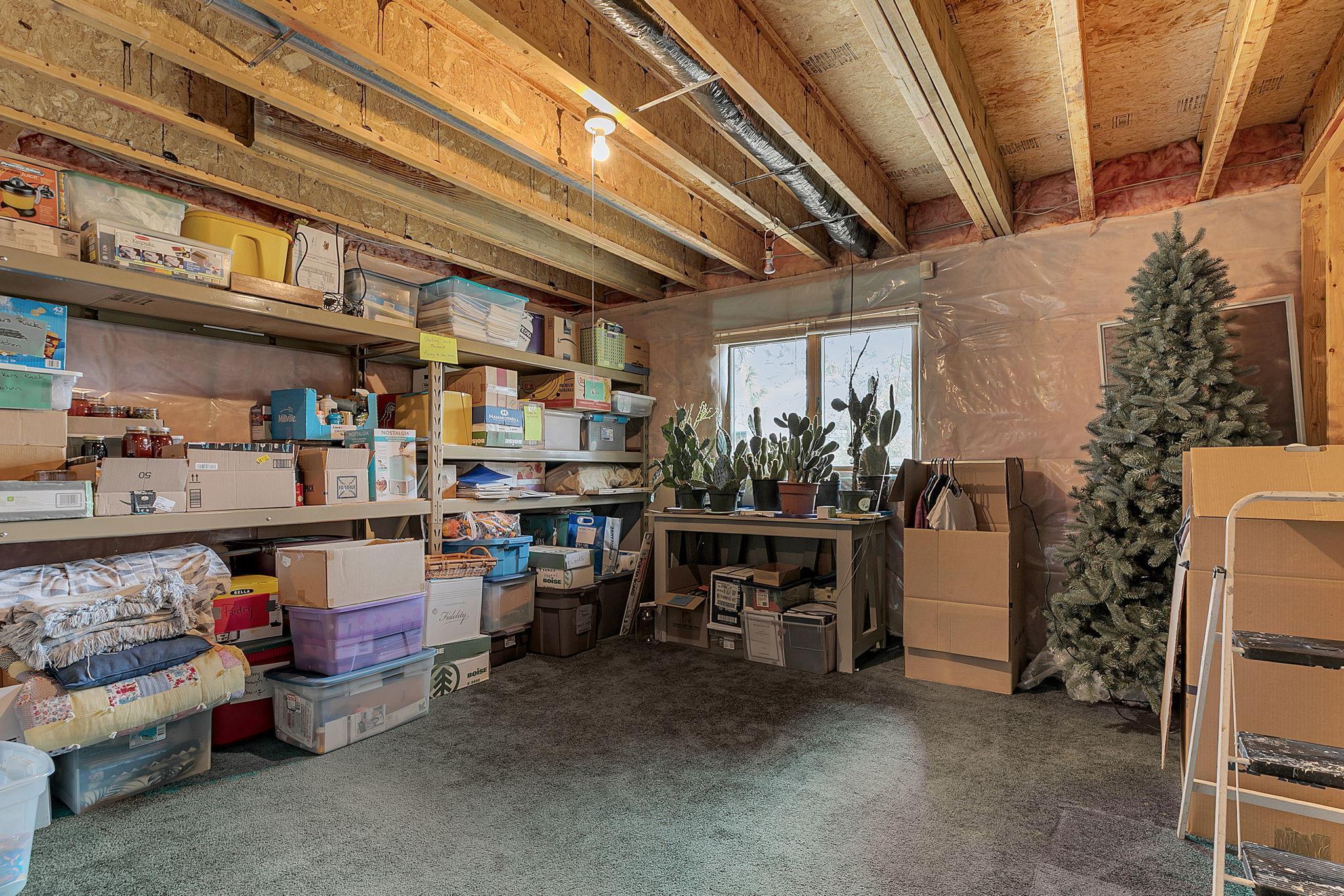 Organized storage space.