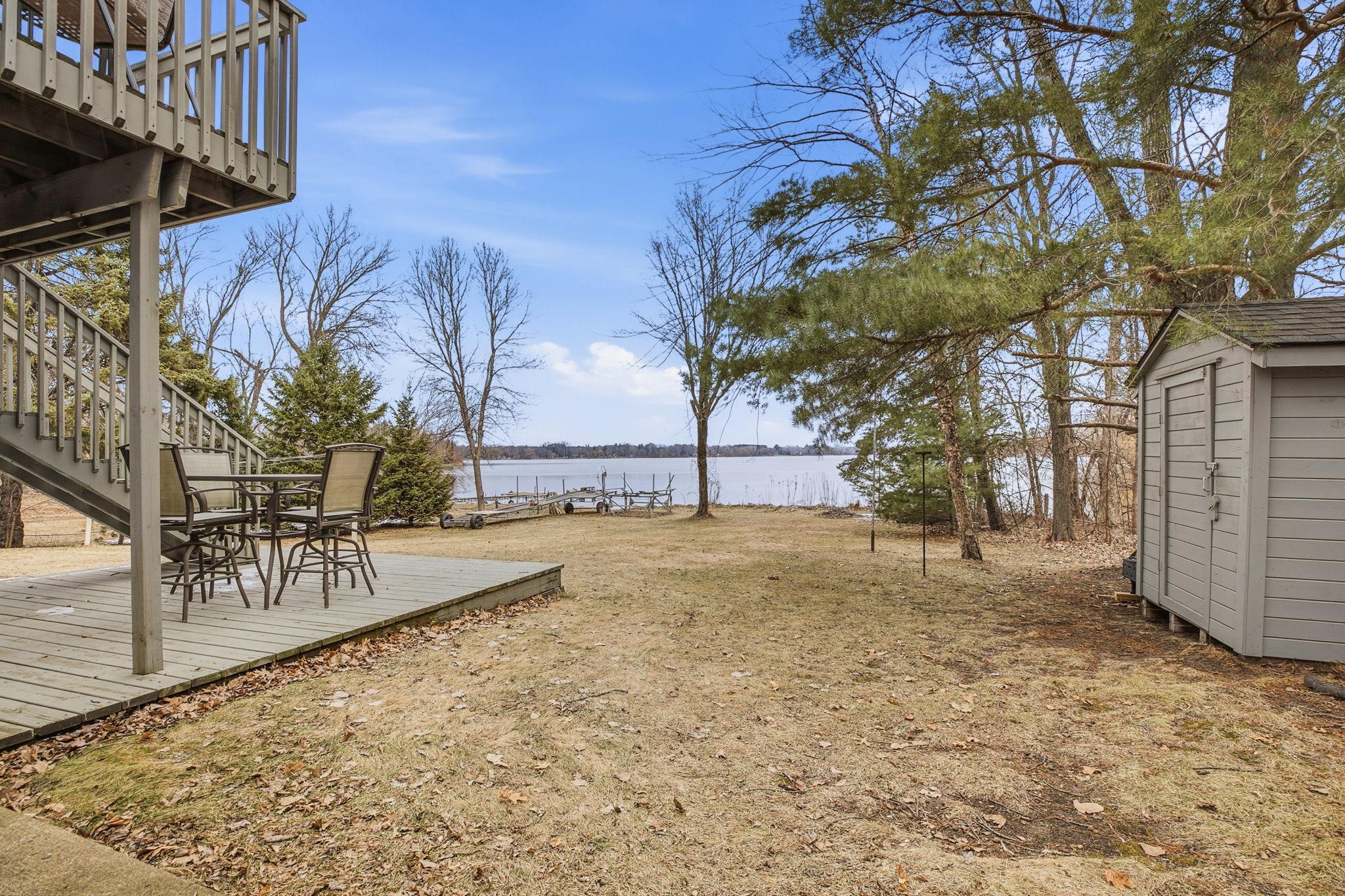 Lakefront setting with potential to design outdoor spaces that maximize the view.