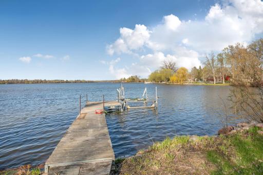 Private dock provides direct access to the lake.