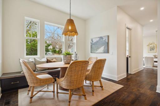 Informal dining space off kitchen