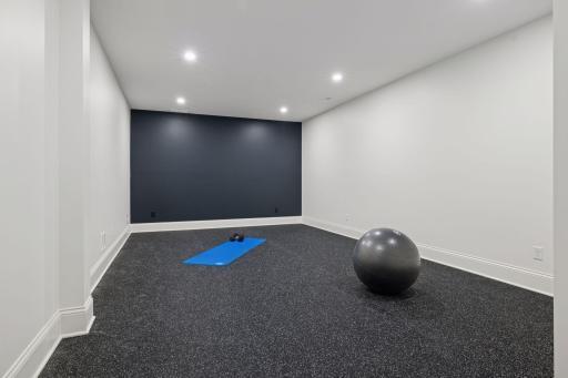 Exercise room in lower level