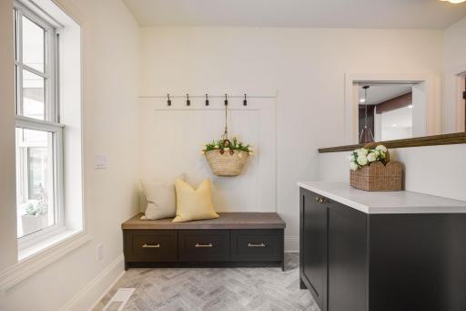 Mud room between kitchen and garage