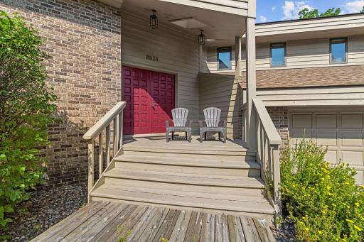 A welcoming front porch creates a charming first impression and the perfect place to sit back and unwind.