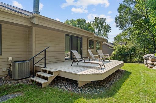 Soak up the sunshine and enjoy beautiful days relaxing on the deck.