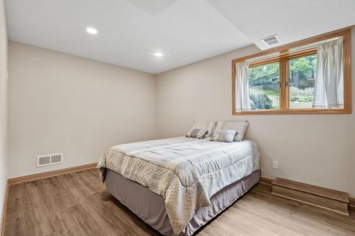 An additional bedroom and bathroom add flexibility for overnight guests.