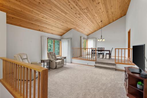 Open to the formal dining room, the living room offers a beautiful connection between gathering spaces.