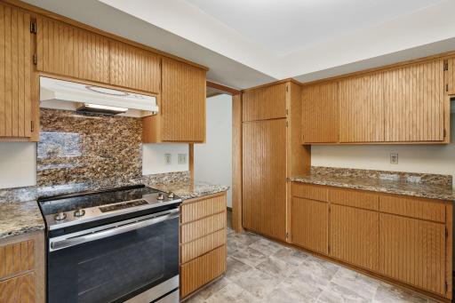 5. Bonus counter space offers extra room for serving, meal prep, or a coffee station.