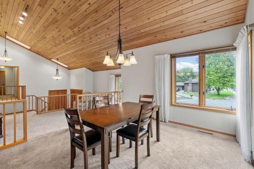 Enjoy a lovely view of the quiet cul-de-sac from the formal dining room.