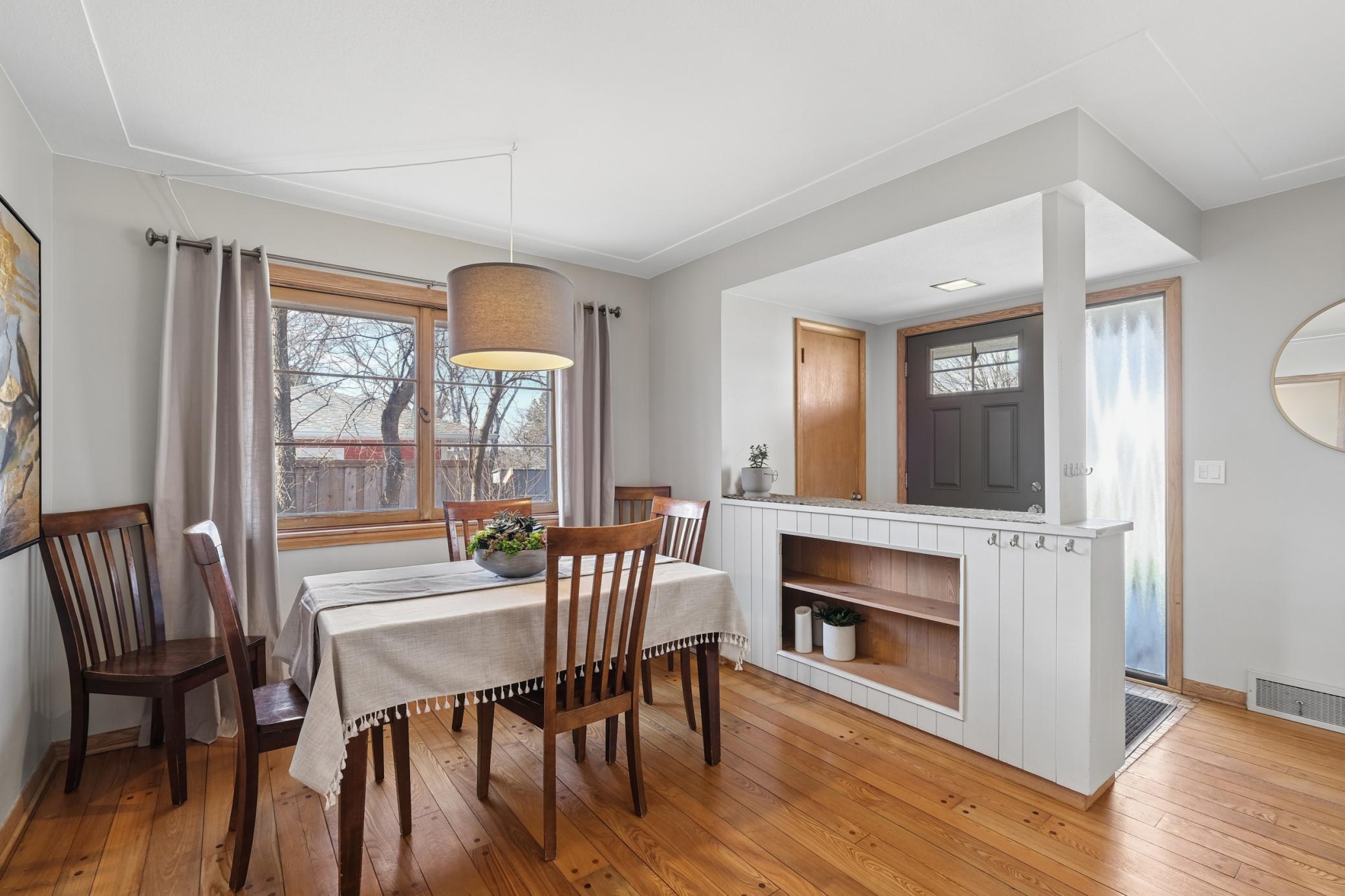 The informal dining space