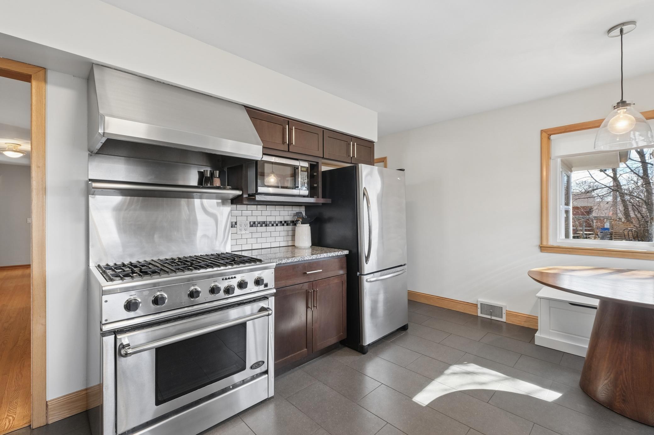 Stunning stainless steel appliances and gorgeous cabinetry
