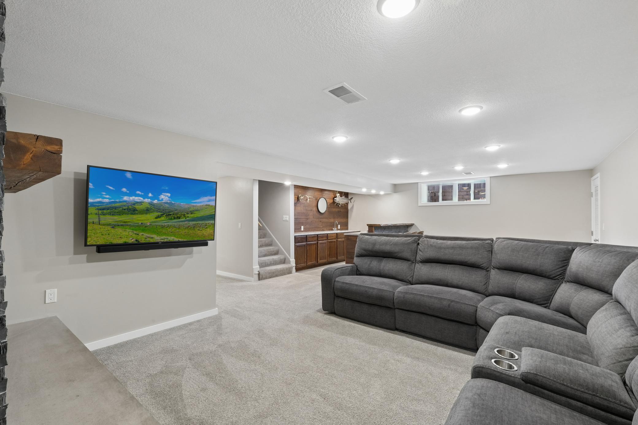 The basement is HUGE