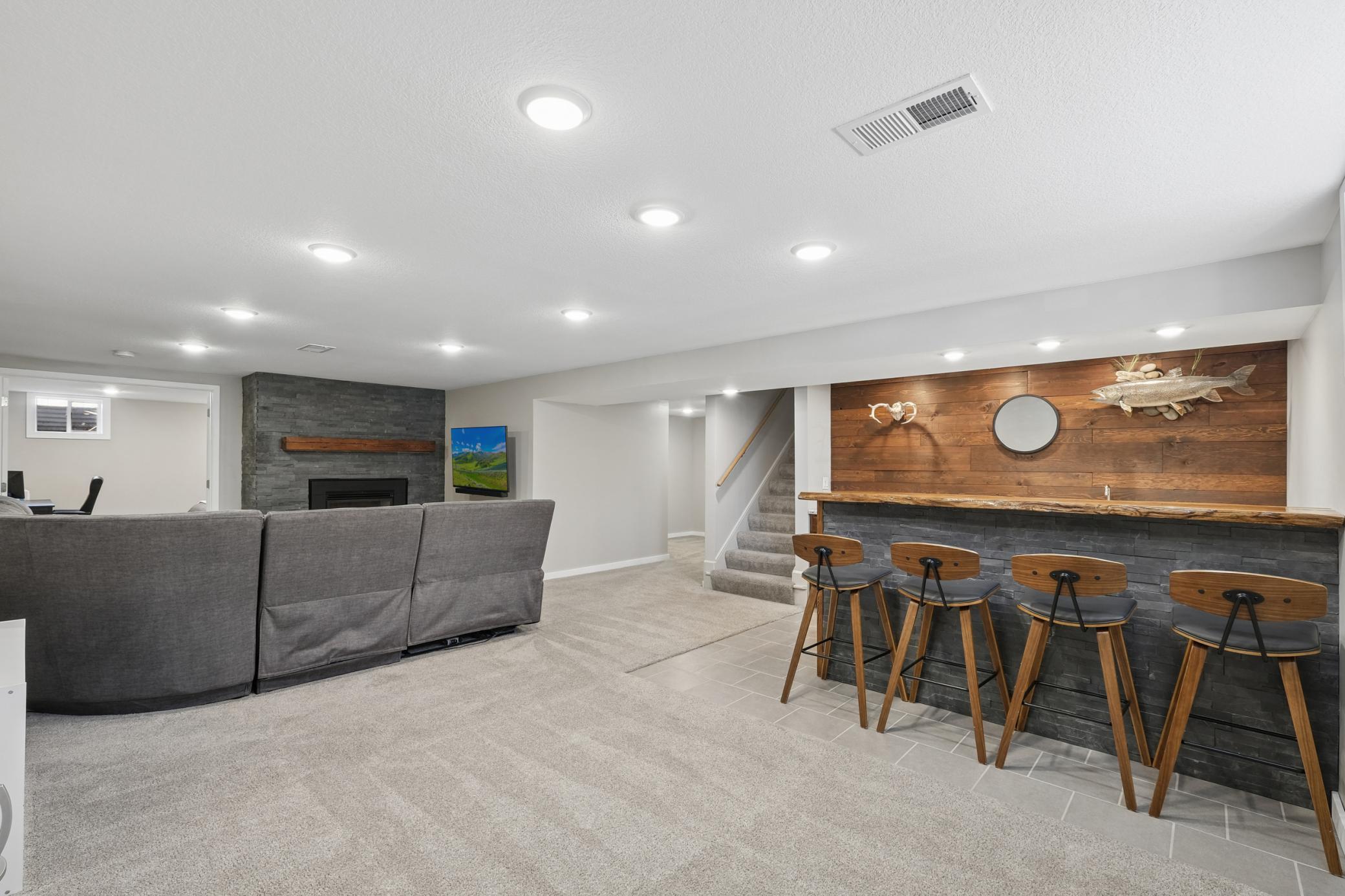 No hangout space is complete without a bar!